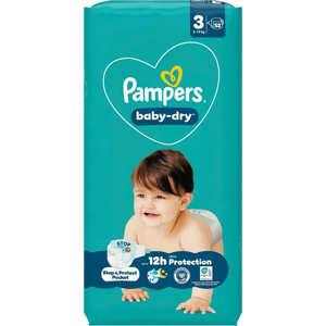 Pampers Baby Dry S3 6-10kg 52kpl vaippa Pampers Baby Dry S3 6-10kg 52kpl vaippa