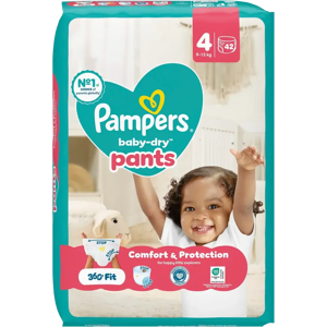 Pampers Baby Dry Pants S4 9-15kg 42kpl housuvaippa Pampers Baby Dry Pants S4 9-15kg 42kpl housuvaippa