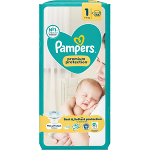 Pampers Premium Protection S1 2-5kg 44kpl vaippa Pampers Premium Protection S1 2-5kg 44kpl vaippa