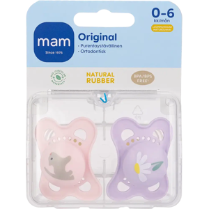 MAM Original 2kpl luonnonkumi 0-6kk MAM Original 2kpl luonnonkumi 0-6kk