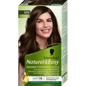 Schwarzkopf Natural & Easy 570 Keskiruskea - Hiusten värjäys Schwarzkopf Natural & Easy 570 Keskiruskea - Hiusten värjäys