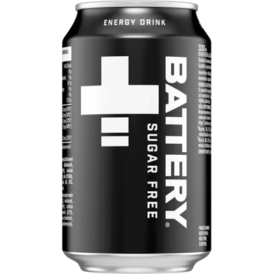 Battery Sugar Free energiajuoma tölkki 0,33 L Battery Sugar Free energiajuoma tölkki 0,33 L