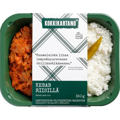 Kokkikartano Kebab riisillä 350g Kokkikartano Kebab riisillä 350g