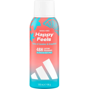 adidas Vibes Happy Feels deo body spray 150ml, naisille adidas Vibes Happy Feels deo body spray 150ml, naisille