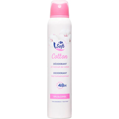 Carrefour Soft Cotton deo spray deodorantti 200 ml Carrefour Soft Cotton deo spray deodorantti 200 ml