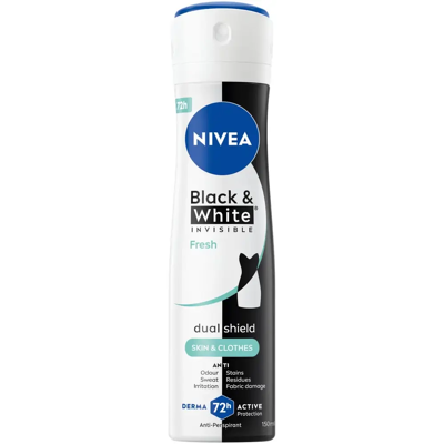 Nivea Musta & Valkoinen TuoreSpray 150 ml Naiset Nivea Musta & Valkoinen TuoreSpray 150 ml Naiset