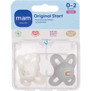 MAM Start Silk Teat 2kpl 0-2kk silikonitutti MAM Start Silk Teat 2kpl 0-2kk silikonitutti