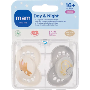 MAM 16+kk original Day & Night silikoni 2kpl MAM 16+kk original Day & Night silikoni 2kpl