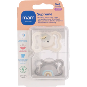 MAM Supreme 0-6kk silikoni 2kpl MAM Supreme 0-6kk silikoni 2kpl