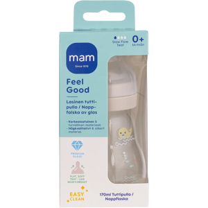 MAM Feel Good lasinen tuttipullo 170 ml MAM Feel Good lasinen tuttipullo 170 ml