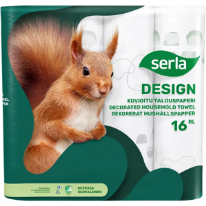 Serla Design talouspaperi 16rl kuvioitu Serla Design talouspaperi 16rl kuvioitu
