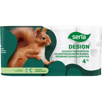 Serla Design talouspaperi 4rl kuvioitu Serla Design talouspaperi 4rl kuvioitu