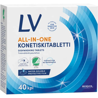LV 40kpl all-in-one konetiskitabletti LV 40kpl all-in-one konetiskitabletti
