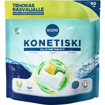 Kiilto All in 1 konetiskitabletti 60 kpl Kiilto All in 1 konetiskitabletti 60 kpl