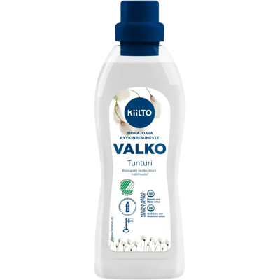 Kiilto Valko biohajoava pyykinpesuneste Tunturi 720 ml Kiilto Valko biohajoava pyykinpesuneste Tunturi 720 ml