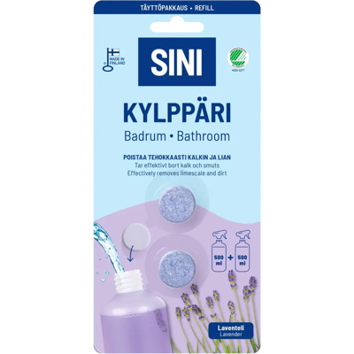 SINI Kylppäripuhdistusaine täyttöpakkaus – 2 tablettia SINI Kylppäripuhdistusaine täyttöpakkaus – 2 tablettia