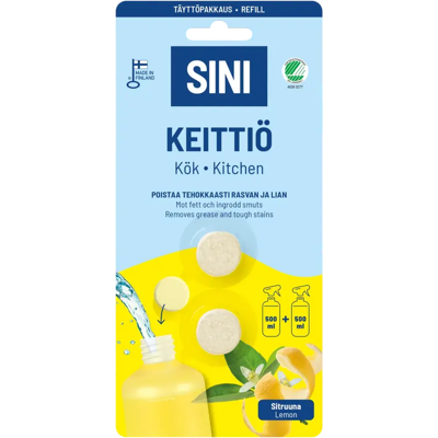 SINI keittiöpuhdistusaine täyttöpakkaus - 2 tablettia SINI keittiöpuhdistusaine täyttöpakkaus - 2 tablettia