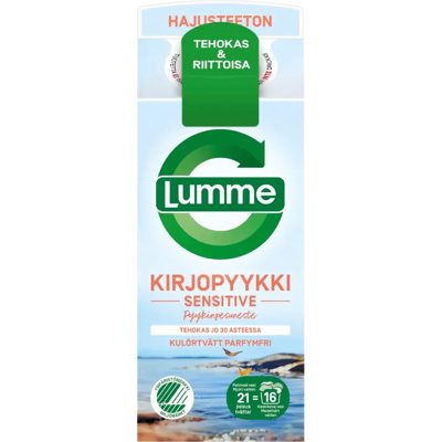 Lumme Kirjopyykki Sensitive hajusteeton pyykinpesuneste 750ml Lumme Kirjopyykki Sensitive hajusteeton pyykinpesuneste 750ml