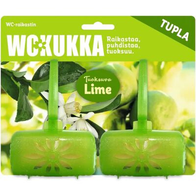 WC Kukka Lime tuplapakkaus wc-raikastin 2x50g WC Kukka Lime tuplapakkaus wc-raikastin 2x50g