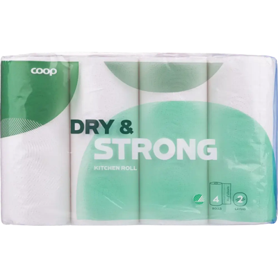 Coop talouspaperi puoliarkki Dry & Strong 4 rl Coop talouspaperi puoliarkki Dry & Strong 4 rl