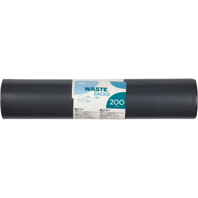 Coop jätesäkit 200 l musta 10 kpl Coop jätesäkit 200 l musta 10 kpl