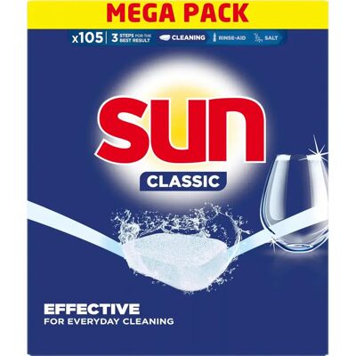Sun Classic Regular Konetiskitabletti 105 kpl Sun Classic Regular Konetiskitabletti 105 kpl