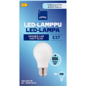 Rainbow LED-lamppu 7W E27 4000K 806lm huurrettu lasi Rainbow LED-lamppu 7W E27 4000K 806lm huurrettu lasi