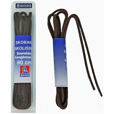 Bandi kengännauha pyöreä 80cm 473 tumman ruskea 1pr Bandi kengännauha pyöreä 80cm 473 tumman ruskea 1pr