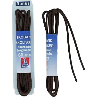Bandi kengännauha pyöreä 80cm 463 tumman ruskea 1pr Bandi kengännauha pyöreä 80cm 463 tumman ruskea 1pr