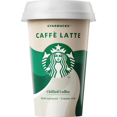 Starbucks Caffè Latte - Arabica, Kylmä, 220ml - Juoma Starbucks Caffè Latte - Arabica, Kylmä, 220ml - Juoma