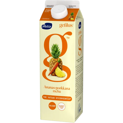 Valio Gefilus ® mehu 1 l ananas-porkkana+kalsium Valio Gefilus ® mehu 1 l ananas-porkkana+kalsium