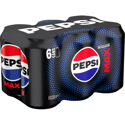 Pepsi MAX 6 x virvoitusjuoma 0,33 l Pepsi MAX 6 x virvoitusjuoma 0,33 l