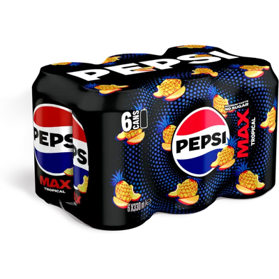 Pepsi MAX 6 x Tropical virvoitusjuoma0,33 l Pepsi MAX 6 x Tropical virvoitusjuoma0,33 l