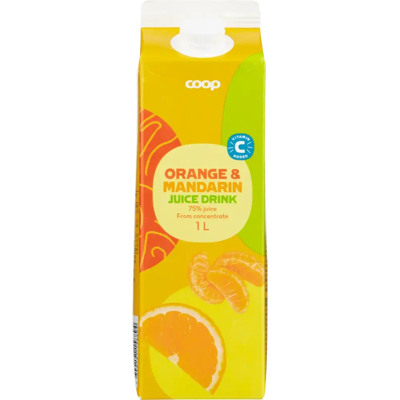 Coop appelsiini-mandariinimehu + C 1l Coop appelsiini-mandariinimehu + C 1l
