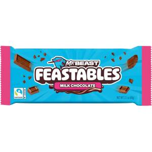 MrBeast Feastables Milk Chocolate maitosuklaalevy 60g MrBeast Feastables Milk Chocolate maitosuklaalevy 60g