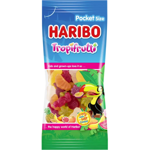 Haribo Tropi Frutti 75g Hedelmäkarkkipussi Haribo Tropi Frutti 75g Hedelmäkarkkipussi