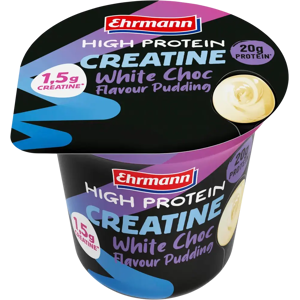 Ehrmann High Protein proteiinivanukas valkosuklaa kreatiinilla 230 g Ehrmann High Protein proteiinivanukas valkosuklaa kreatiinilla 230 g