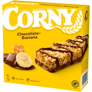 Corny Chocolate-Banana välipalapatukka 6x25g Corny Chocolate-Banana välipalapatukka 6x25g
