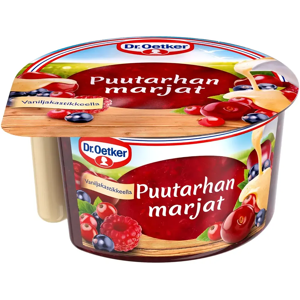 Dr. Oetker - Puutarhan marjat vaniljakastikkeella - jälkiruoka Dr. Oetker - Puutarhan marjat vaniljakastikkeella - jälkiruoka