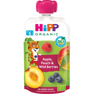 HiPP 100g Luomu Smoothie Omenaa, Persikkaa, Mustikkaa&Vadelmaa 6kk HiPP 100g Luomu Smoothie Omenaa, Persikkaa, Mustikkaa&Vadelmaa 6kk