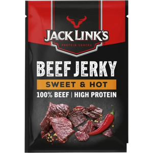 Jack Link's Beef Jerky Sweet&Hot, maustettuja ja kuivattuja naudanlihasuikaleita 60g Jack Link's Beef Jerky Sweet&Hot, maustettuja ja kuivattuja naudanlihasuikaleita 60g