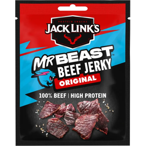 Jack Link's Beef Jerky Original, Maustettuja ja kuivattuja naudanlihasuikaleita 40g Jack Link's Beef Jerky Original, Maustettuja ja kuivattuja naudanlihasuikaleita 40g