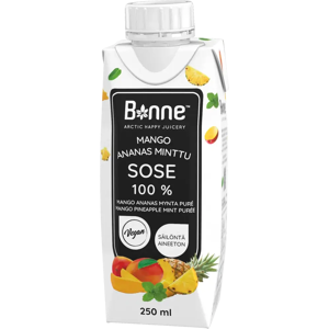 Bonne Mango ananas minttusose 100% 250ml Bonne Mango ananas minttusose 100% 250ml
