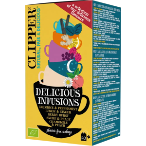 Clipper Luomu Delicious Infusions Yrttihaudukelajitelma 20ps / 38g Clipper Luomu Delicious Infusions Yrttihaudukelajitelma 20ps / 38g