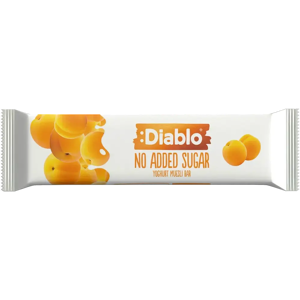 Diablo jogurttikuorrutteinen aprikoosimyslipatukka ilman lisättyä sokeria 30 g Diablo jogurttikuorrutteinen aprikoosimyslipatukka ilman lisättyä sokeria 30 g