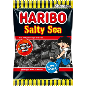 Haribo Salty Sea 170g Salmiakkikarkkipussi Haribo Salty Sea 170g Salmiakkikarkkipussi