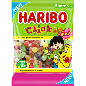 Haribo Click Mix Sour 250 g karkkipussi Haribo Click Mix Sour 250 g karkkipussi