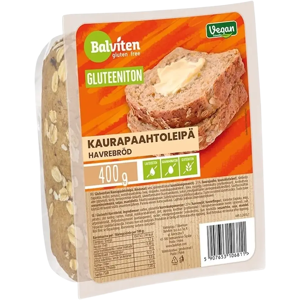 Balviten Gluteeniton Kaurapaahtoleipä 400g Balviten Gluteeniton Kaurapaahtoleipä 400g
