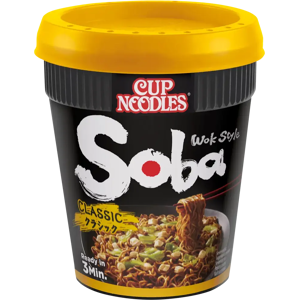 Nissin Soba Cup Paistetut nuudelit Klassinen yakisoba 90g Nissin Soba Cup Paistetut nuudelit Klassinen yakisoba 90g