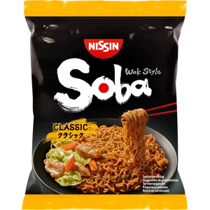 Nissin 109g Soba Bag Classic vehnäpikanuudeli Yakisoba maustekastikkeella Nissin 109g Soba Bag Classic vehnäpikanuudeli Yakisoba maustekastikkeella